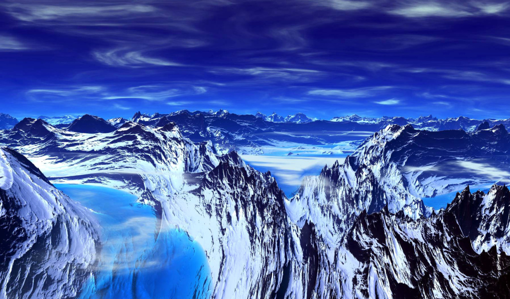 Das Blue Mountain Wallpaper 1024x600