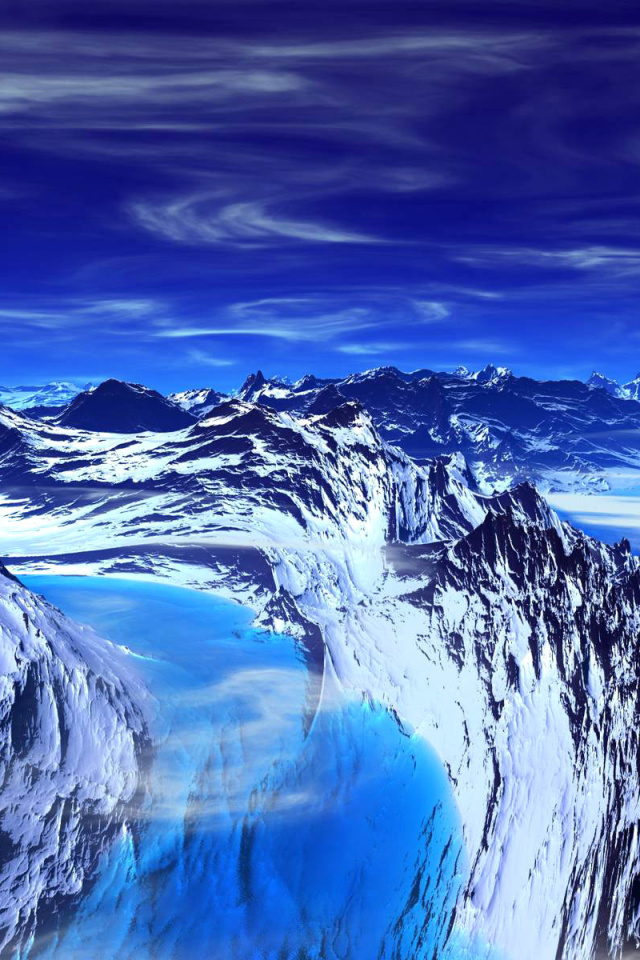 Blue Mountain wallpaper 640x960