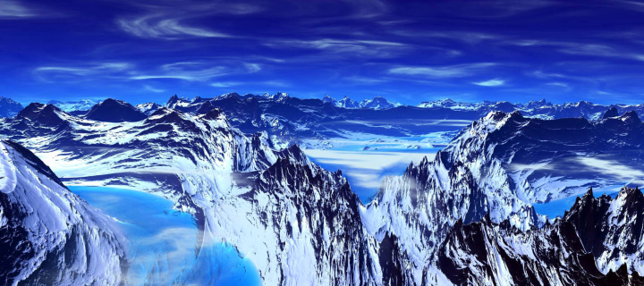 Blue Mountain wallpaper 720x320