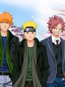 Ichigo Kurosaki, Naruto Uzumaki, Natsu Dragneel, Luffy screenshot #1 132x176