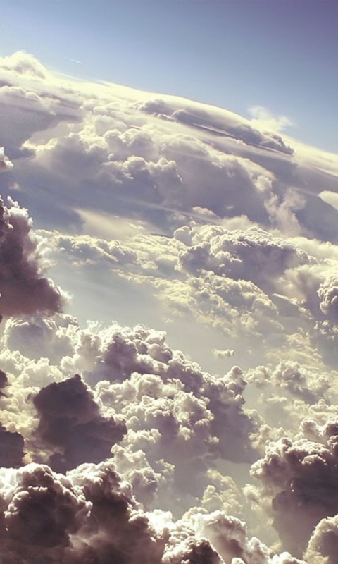 White Clouds wallpaper 480x800