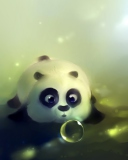 Fondo de pantalla Panda And Bubbles 128x160