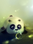 Das Panda And Bubbles Wallpaper 132x176