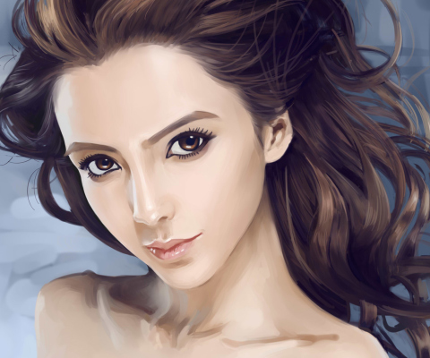 Beauty Face Painting wallpaper 480x400