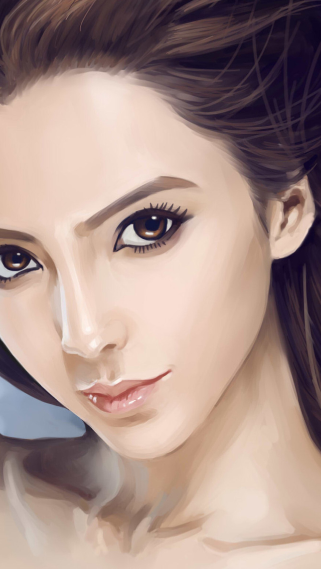 Das Beauty Face Painting Wallpaper 640x1136