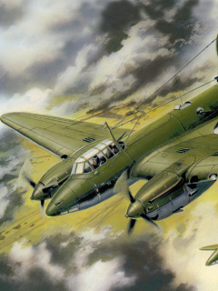 Fondo de pantalla Petlyakov Pe 2 Soviet Bomber 240x320