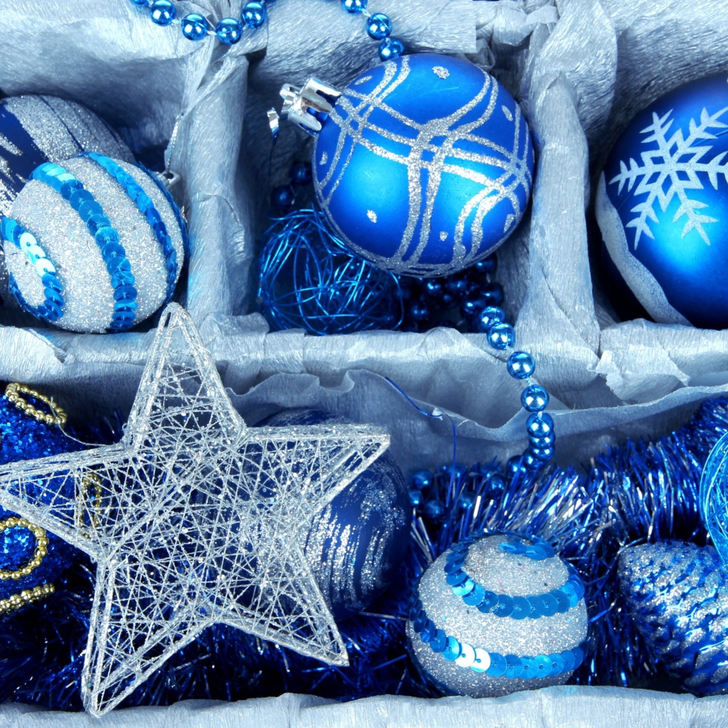 Blue Christmas Decorations screenshot #1 1024x1024