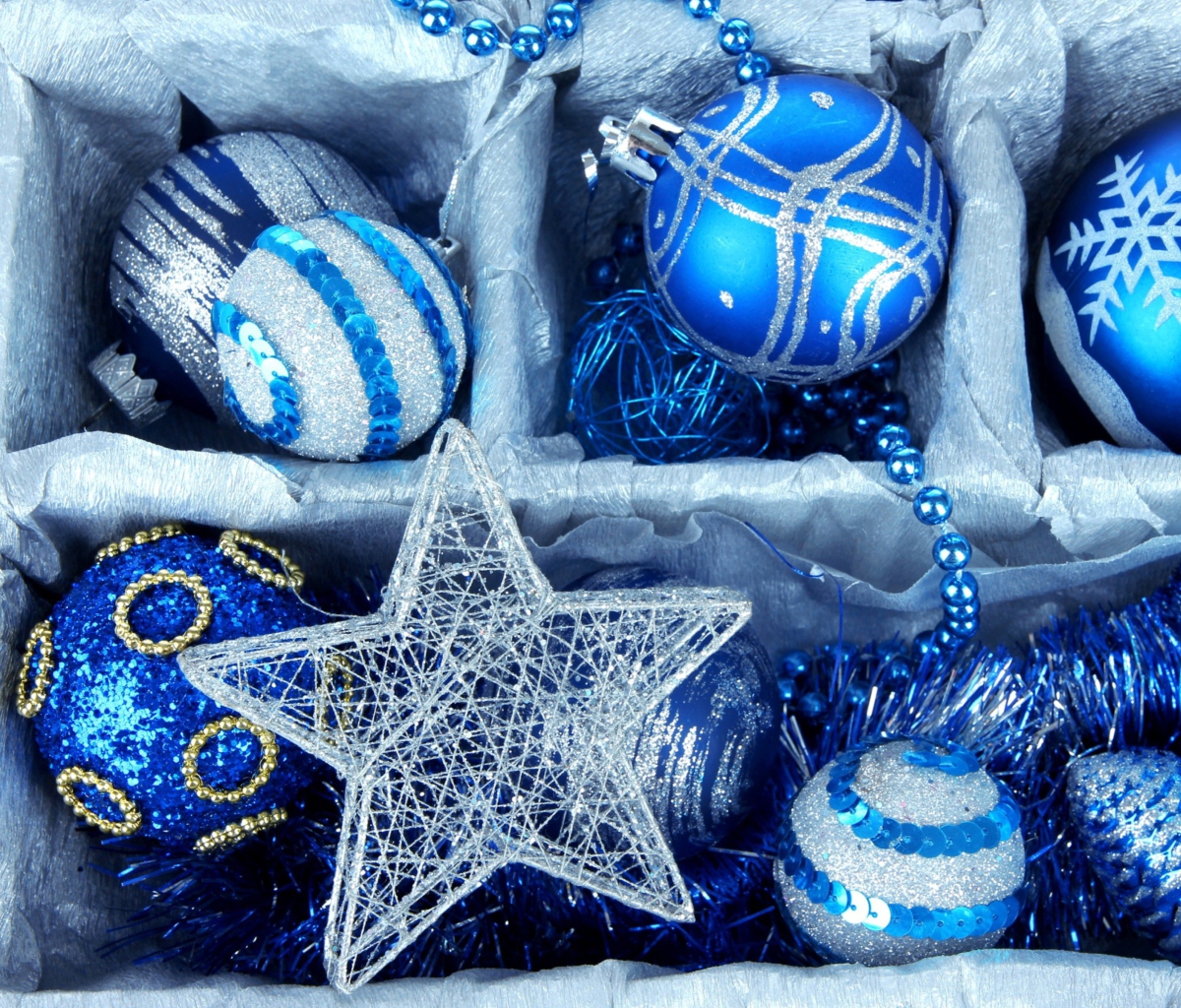 Screenshot №1 pro téma Blue Christmas Decorations 1200x1024