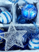 Fondo de pantalla Blue Christmas Decorations 132x176