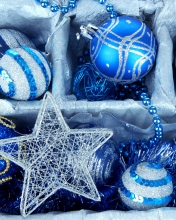Sfondi Blue Christmas Decorations 176x220