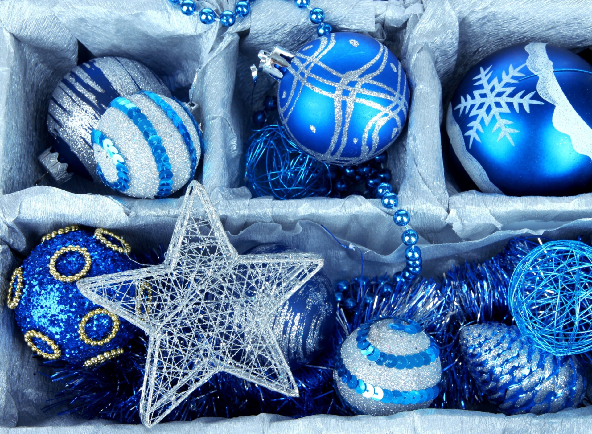 Screenshot №1 pro téma Blue Christmas Decorations 1920x1408