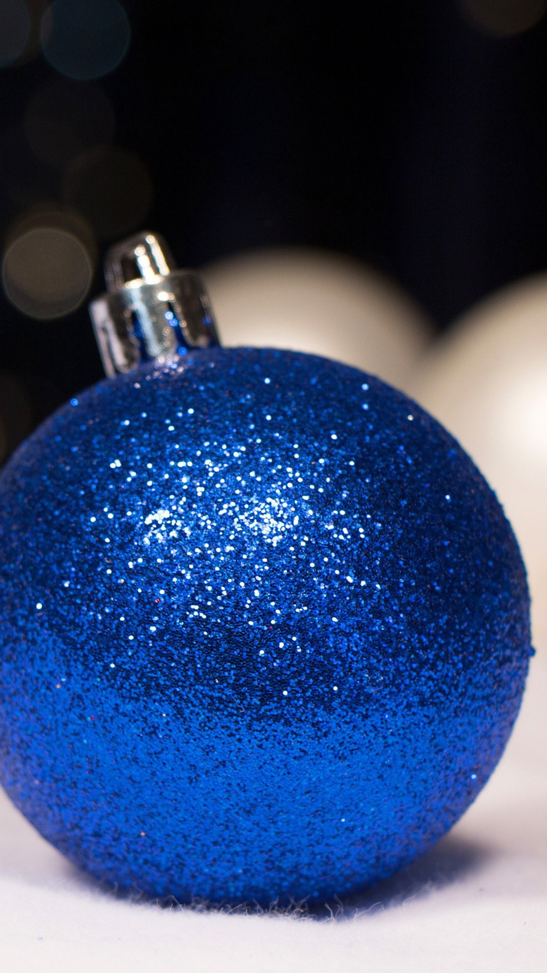 Das Blue Sparkly Ornament Wallpaper 1080x1920