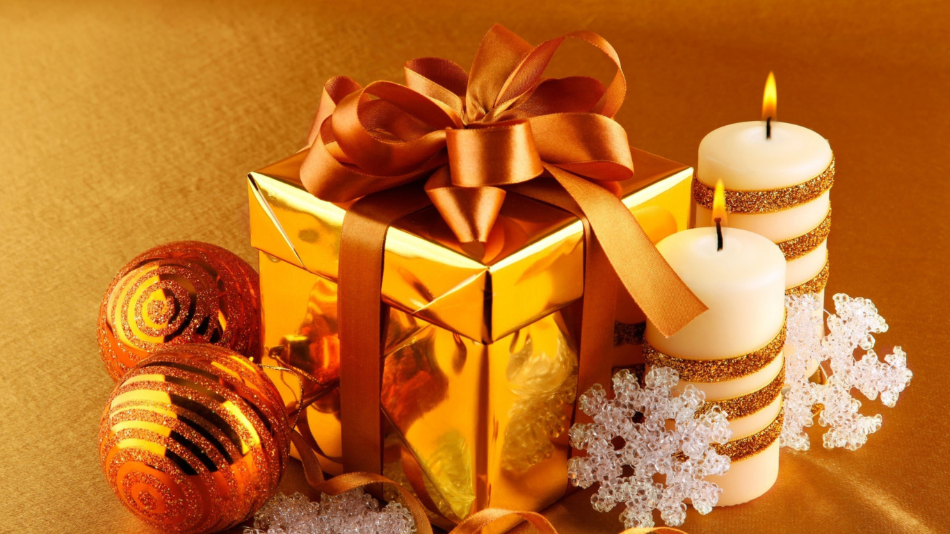 Screenshot №1 pro téma Christmas Gift Box 1366x768