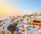 Fondo de pantalla Santorini Greece 176x144