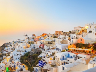 Fondo de pantalla Santorini Greece 320x240