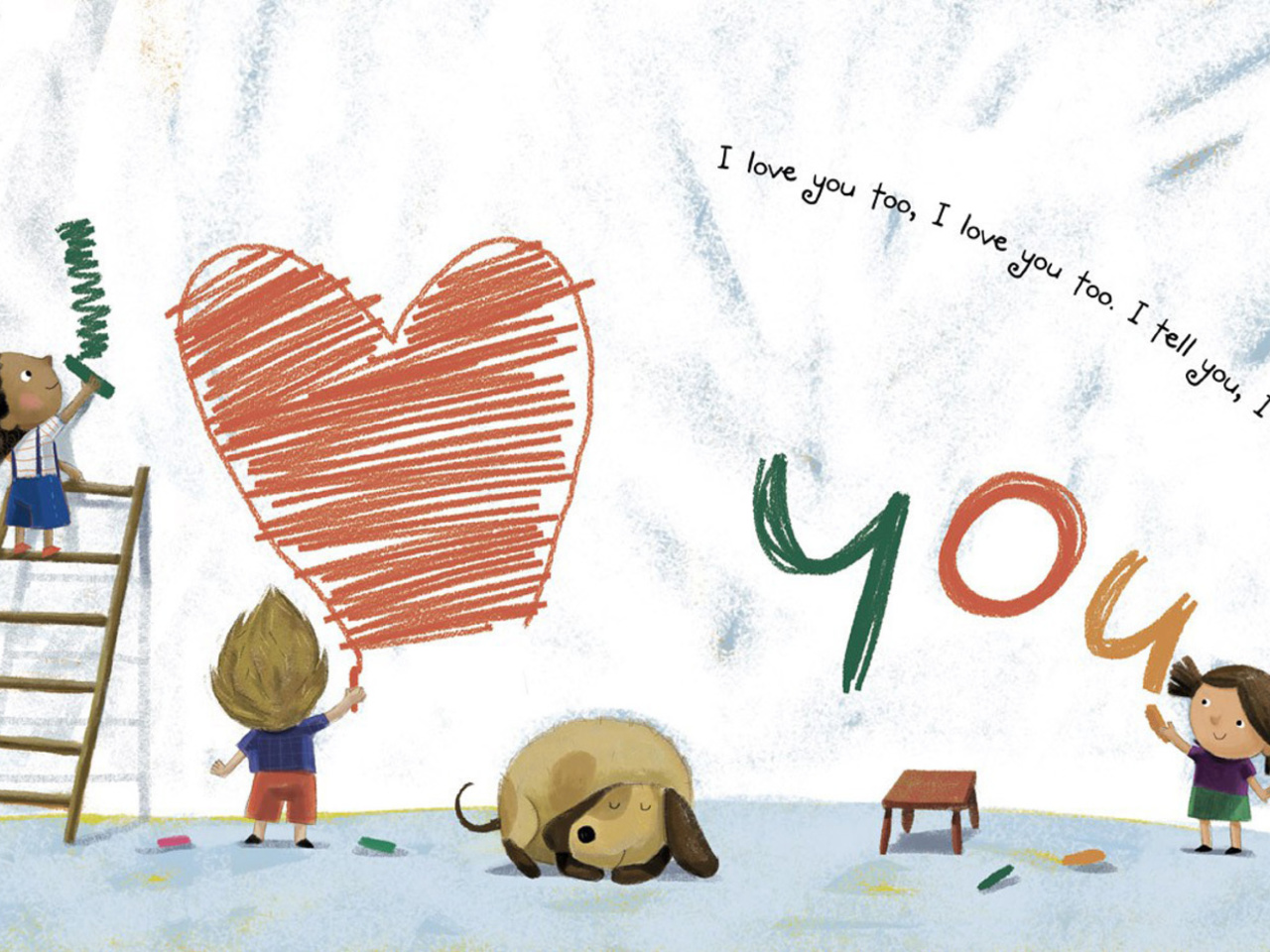 Fondo de pantalla I Love You Creatures 1280x960