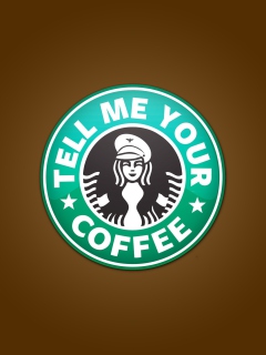 Обои Starbucks Coffee Logo 240x320
