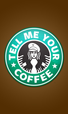 Обои Starbucks Coffee Logo 240x400