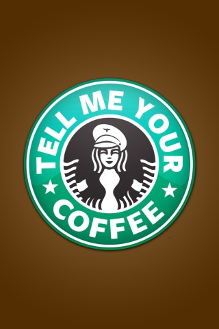 Обои Starbucks Coffee Logo 320x480