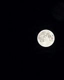 Das Moon In Black Sky Wallpaper 128x160