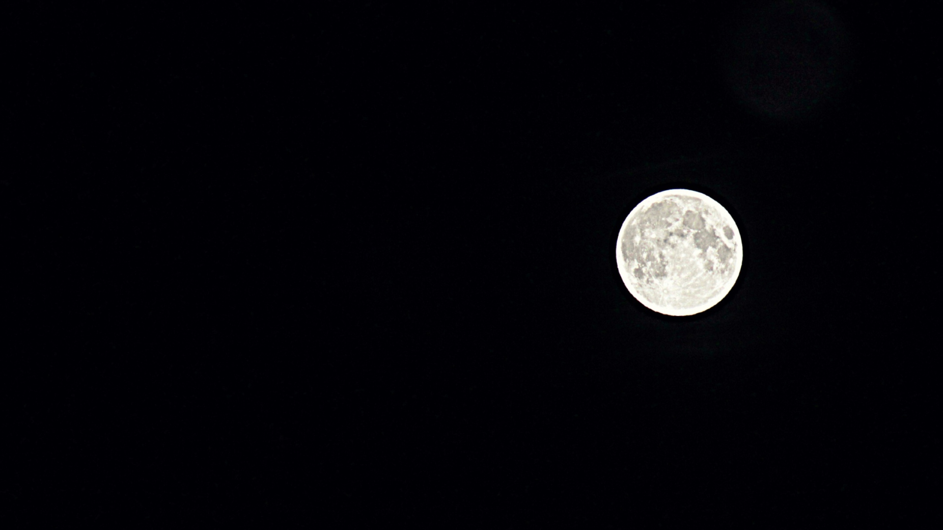 Moon In Black Sky wallpaper 1920x1080