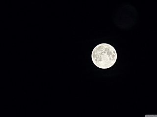 Moon In Black Sky wallpaper 320x240