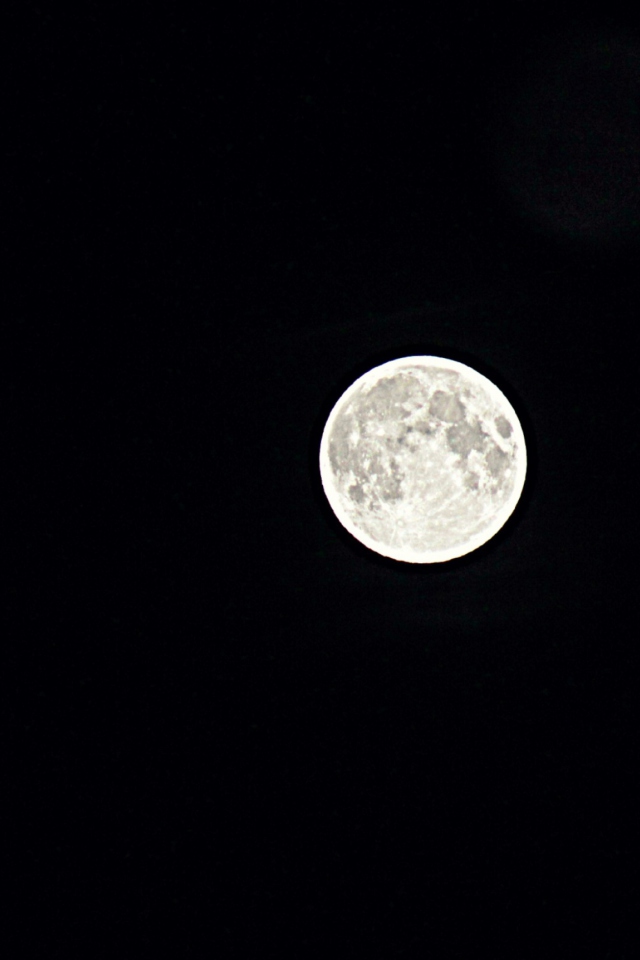 Обои Moon In Black Sky 640x960