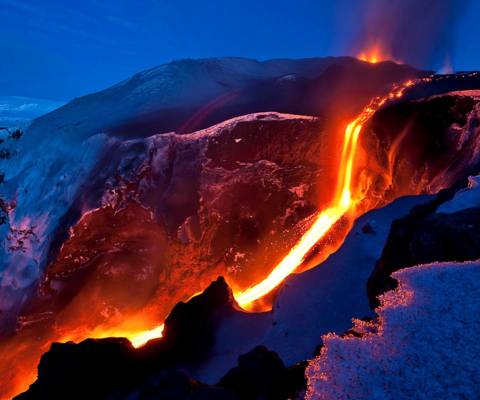 Volcano Eruption wallpaper 480x400