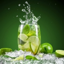 Das Glass With Lime Wallpaper 128x128