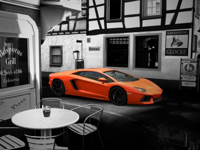 Обои Lamborghini Aventador 640x480