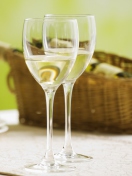 Das Two Glaeese Of White Wine On Table Wallpaper 132x176
