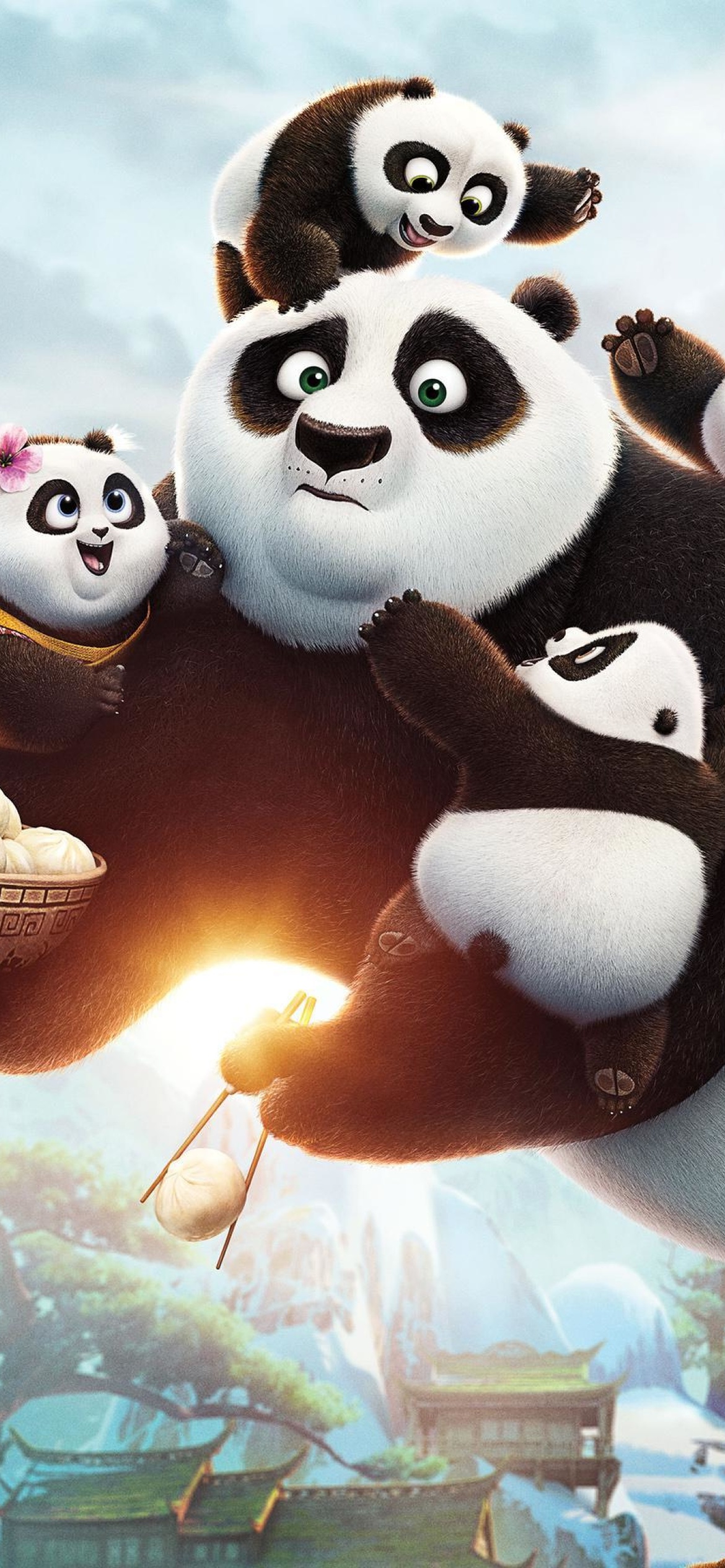 Screenshot №1 pro téma Kung Fu Panda Family 1170x2532