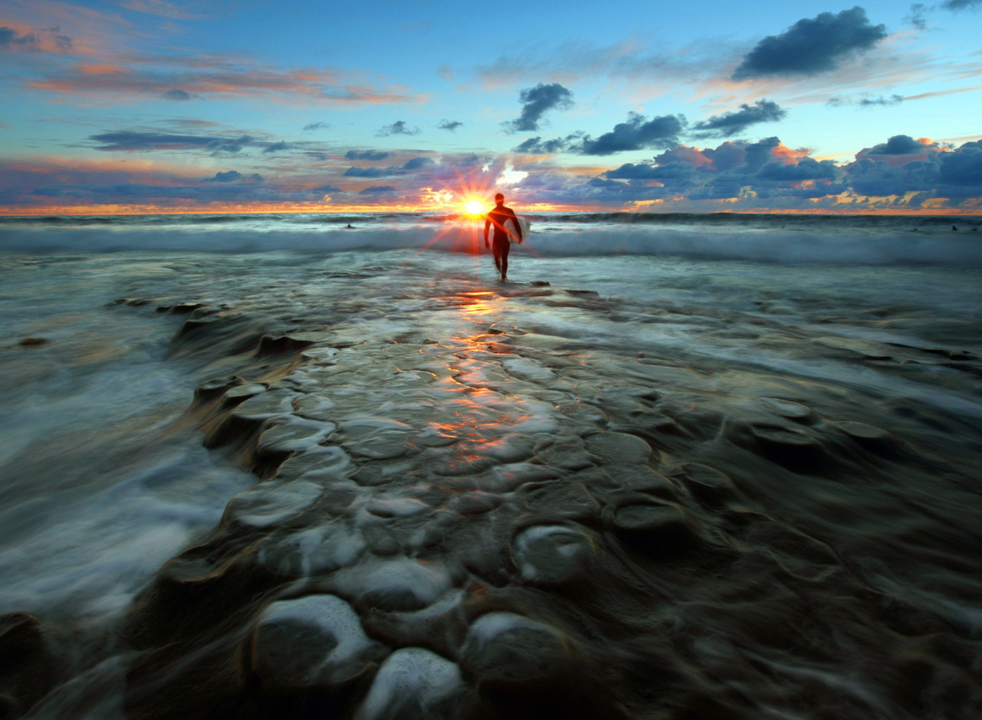 Sfondi Sunset Surfing 1920x1408