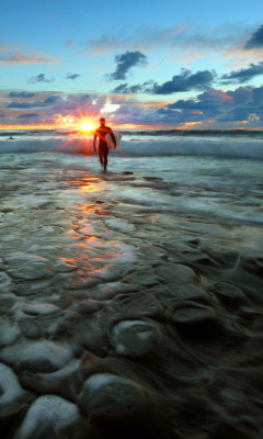 Sunset Surfing screenshot #1 240x400