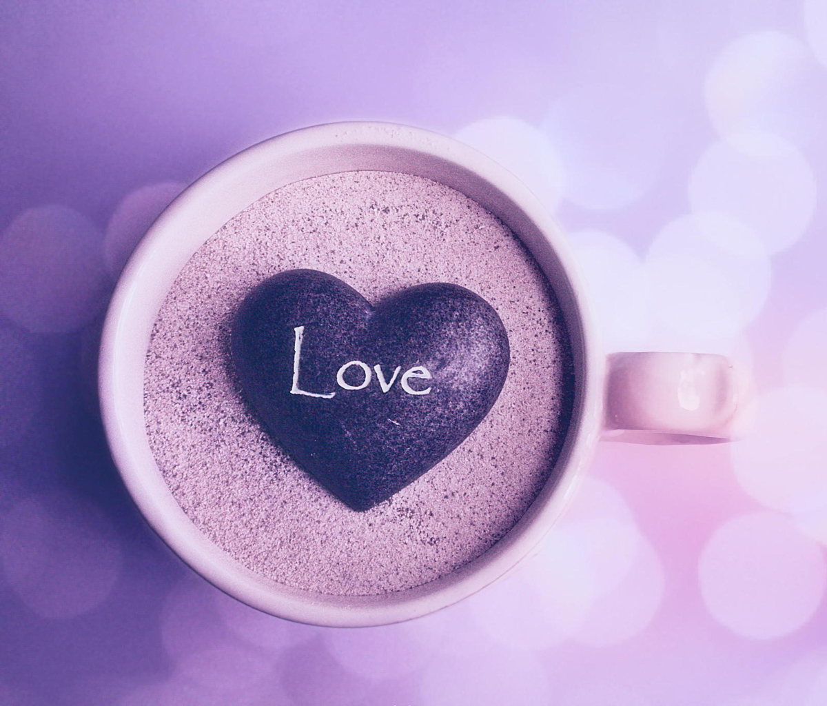 Love Heart In Coffee Cup wallpaper 1200x1024