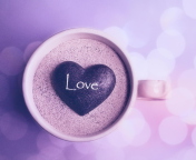 Screenshot №1 pro téma Love Heart In Coffee Cup 176x144