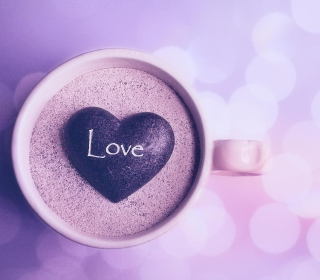 Kostenloses Love Heart In Coffee Cup Wallpaper für 1024x1024