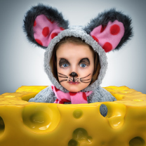 Little Girl In Mouse Costume wallpaper 208x208