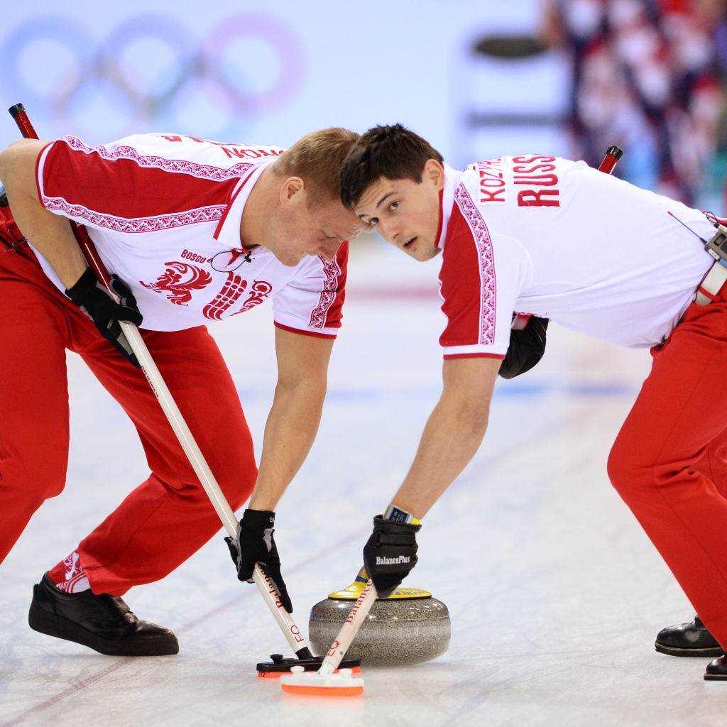 Обои Russian curling team 1024x1024