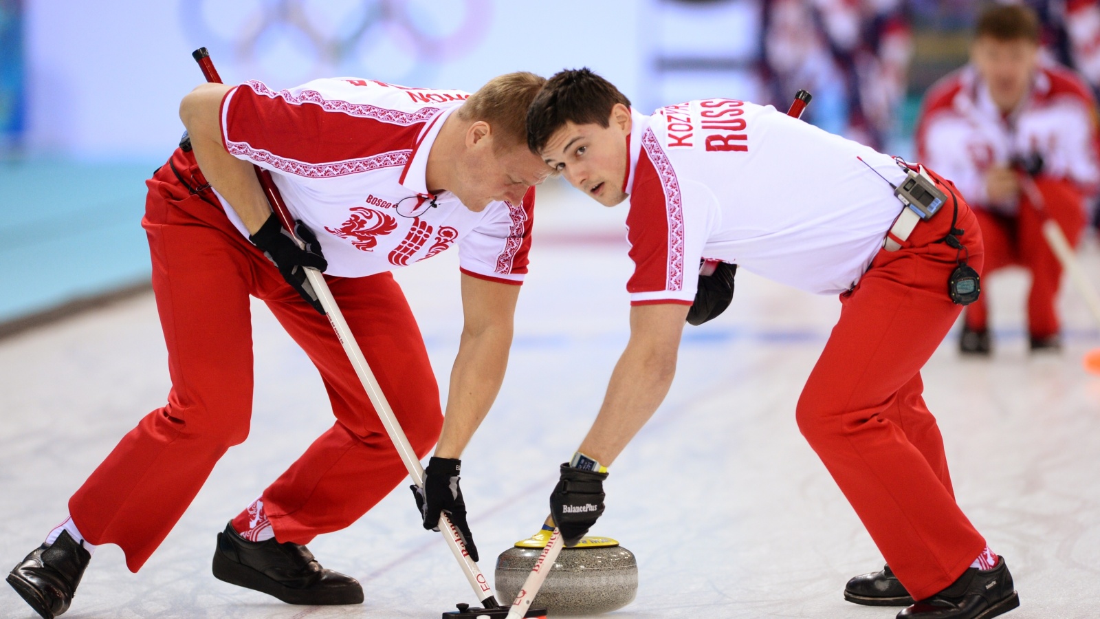 Обои Russian curling team 1600x900
