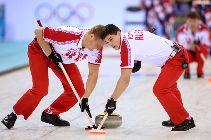 Обои Russian curling team