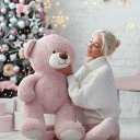 Sfondi Christmas photo session with bear 128x128