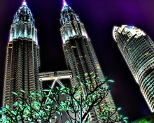 Malaysia, Petronas Towers Twins wallpaper 220x176
