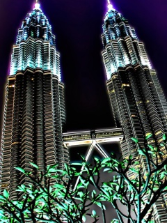 Das Malaysia, Petronas Towers Twins Wallpaper 240x320