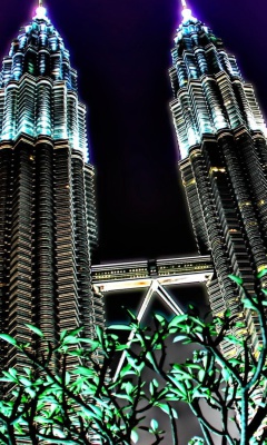 Malaysia, Petronas Towers Twins wallpaper 240x400