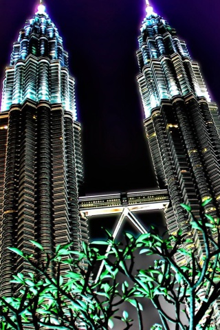 Malaysia, Petronas Towers Twins wallpaper 320x480