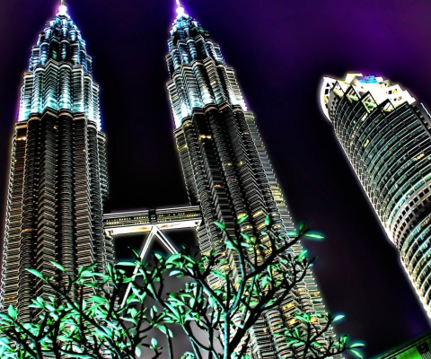 Fondo de pantalla Malaysia, Petronas Towers Twins 480x400