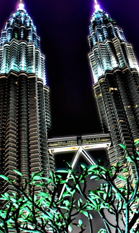 Das Malaysia, Petronas Towers Twins Wallpaper 480x800