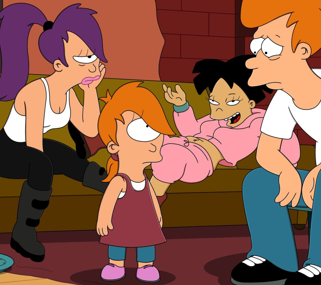 Das Futurama Family Wallpaper 1080x960