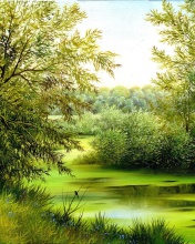 Nature, Painting, Canvas wallpaper 176x220